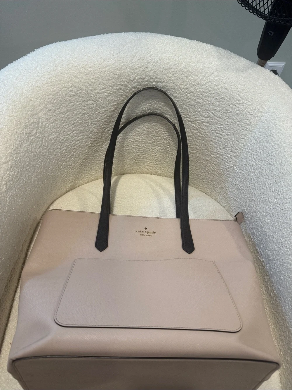 kate spade ♠️ Cream Tote with black Straps